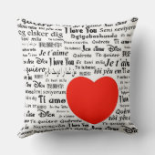私は異なった言語の愛します クッション (裏面)