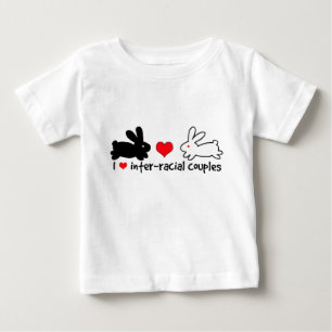 私は異人種間のカップルを愛します ベビーTシャツ