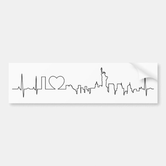 私は異常なスタイルのニューヨークを愛します バンパーステッカー (正面)