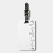 私は異常なecgのスタイルのアトランタを愛します ラゲッジタグ (正面縦)