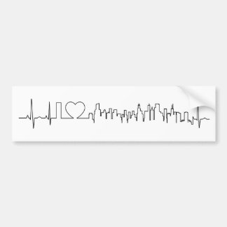 私は異常なecgのスタイルのシカゴを愛します バンパーステッカー