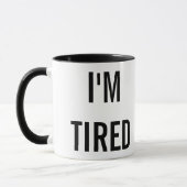 私は疲れた新しい親ギフトです マグカップ (左)
