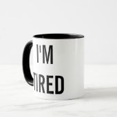 私は疲れた新しい親ギフトです マグカップ (正面左)