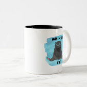 私は疲れた時にマグカップに座る ツートーンマグカップ (正面右)