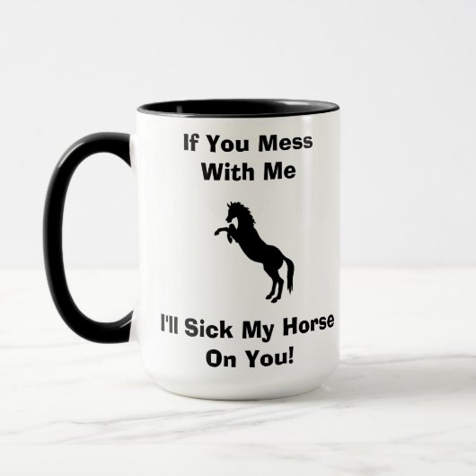 私は病人あなたの私の馬マグ マグカップ (左)