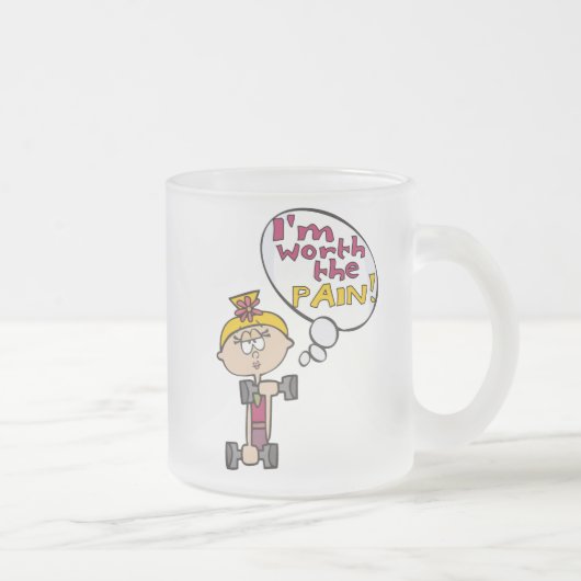 私は痛みのフィットネス フロストグラスマグカップ (右)