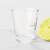 私は癌が大嫌いだ |任意のカラーリボン ショットグラス (左)