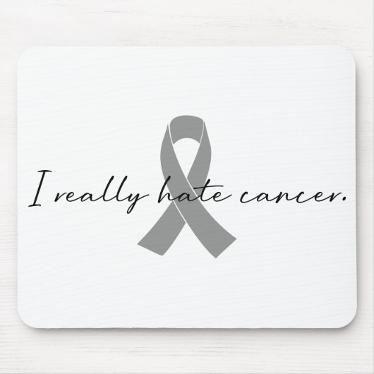 私は癌が大嫌いだ | Glioblastoma GBM マウスパッド (正面)