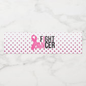 私は癌と戦うことができる – 認識度ウォーターボトル ペットボトルラベル (シングルラベル)