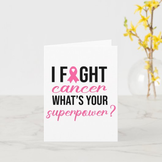 私は癌と戦う何あなたの超大国の乳癌 カード (黄色い花)