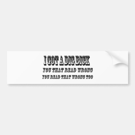 私は発掘のbickを得ました バンパーステッカー (正面)