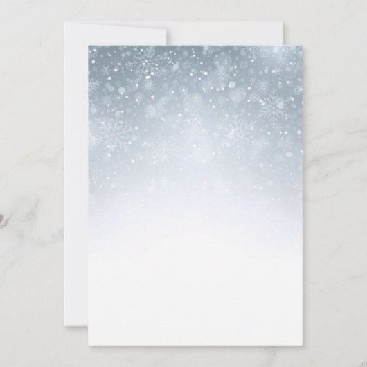 私は白いクリスマスのパーティーの夢を見ている 招待状 (裏面)