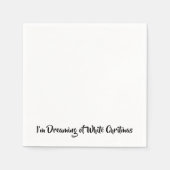 私は白いクリスマスの夢を見ている スタンダードカクテルナプキン (正面)