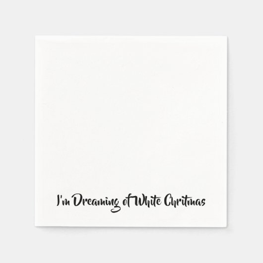 私は白いクリスマスの夢を見ている スタンダードカクテルナプキン (正面)