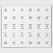 私は白いクリスマスの夢を見ている – スノーフレーク ラッピングペーパー (フラット)