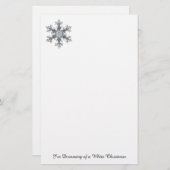 私は白いクリスマスの夢を見ている – スノーフレーク 便箋 (正面/裏面)