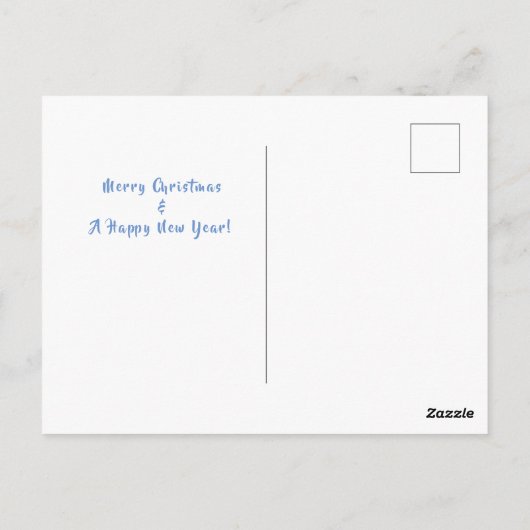 私は白いクリスマスの夢を見ている ポストカード (裏面)