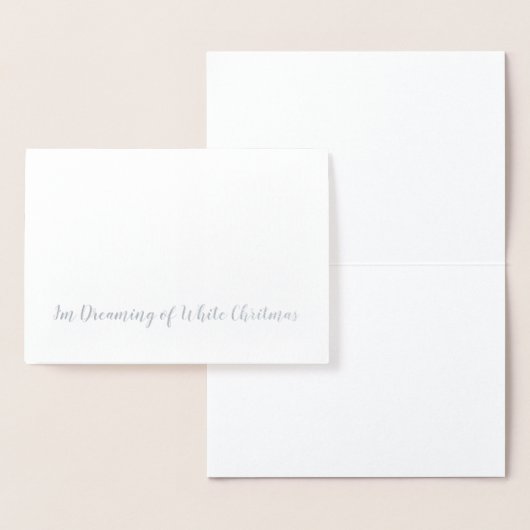 私は白いクリスマスの夢を見ている 箔カード (ディスプレー)