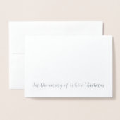 私は白いクリスマスの夢を見ている 箔カード (封筒付き正面)