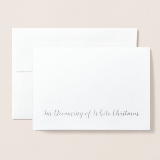 私は白いクリスマスの夢を見ている 箔カード (封筒付き正面)