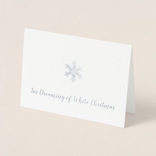 私は白いクリスマスの夢を見ている 箔カード (正面)