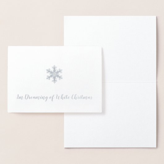 私は白いクリスマスの夢を見ている 箔カード (ディスプレー)