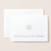 私は白いクリスマスの夢を見ている 箔カード (封筒付き正面)