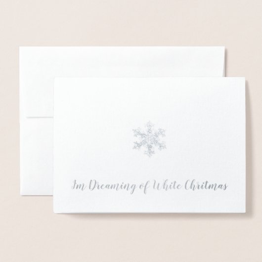 私は白いクリスマスの夢を見ている 箔カード (封筒付き正面)