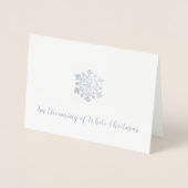 私は白いクリスマスの夢を見ている 箔カード (正面)