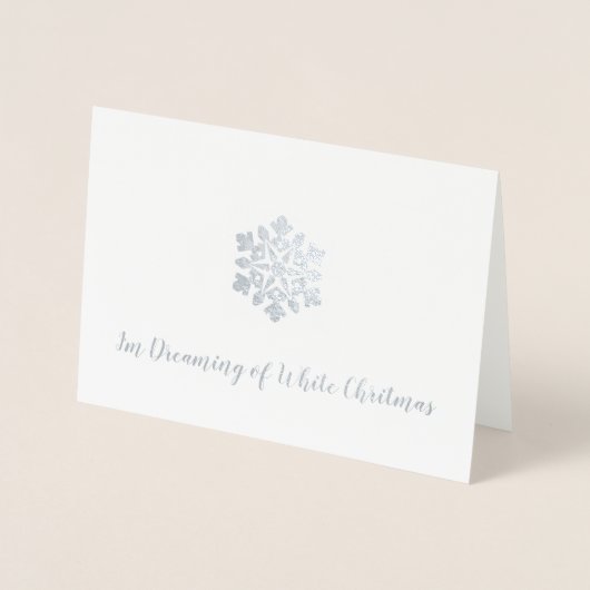 私は白いクリスマスの夢を見ている 箔カード (正面)