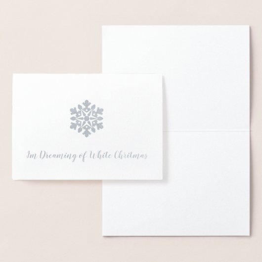 私は白いクリスマスの夢を見ている 箔カード (ディスプレー)