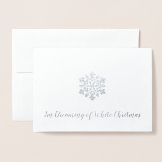 私は白いクリスマスの夢を見ている 箔カード (封筒付き正面)