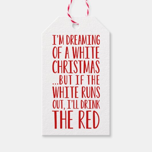 私は白いクリスマスを夢見ている ギフトタグ (正面)