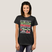 私は白いクリスマスワインの夢を見ている Tシャツ (正面フル)