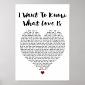 私は白いハート歌の歌詞の愛を知りたい ポスター (正面)