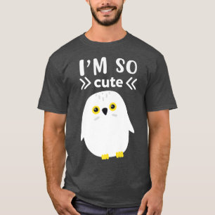 私は白いフクロウがかわいい Tシャツ
