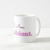 私は白いマグのピンクで確信しています コーヒーマグカップ (正面右)