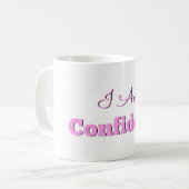 私は白いマグのピンクで確信しています コーヒーマグカップ (正面左)