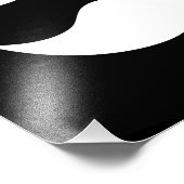 私は白い口ひげを愛するハート フォトプリント            (角)