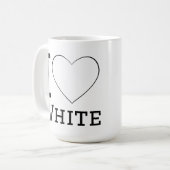 私は白が好き コーヒーマグカップ (正面左)