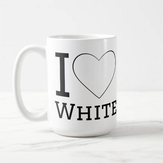私は白が好き コーヒーマグカップ (左)