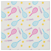 私は🎾💖白でテニスが大好き ファブリック (見本)