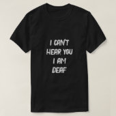 私は白と黒はっきりしたの警告を聞かない Tシャツ (デザイン正面)