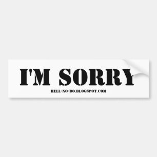 私は白のSORRY-BLACKです バンパーステッカー