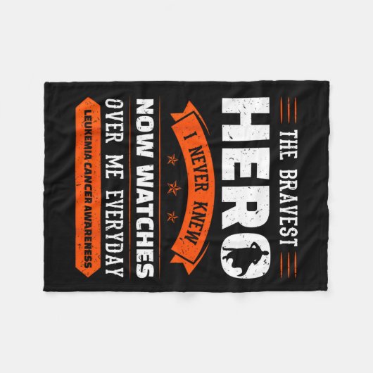 私は白血病のがん患者を知らなかった最も勇敢な英雄 フリースブランケット (正面(横))