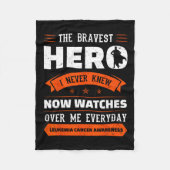 私は白血病のがん患者を知らなかった最も勇敢な英雄 フリースブランケット (正面)