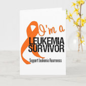 私は白血病の生存者です カード (黄色い花)