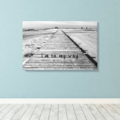 私は白黒のビーチへ行く キャンバスプリント (インサイチュ (ウッドフロア))