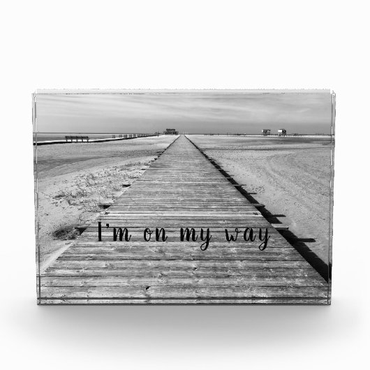 私は白黒のビーチへ行く フォトブロック (正面)