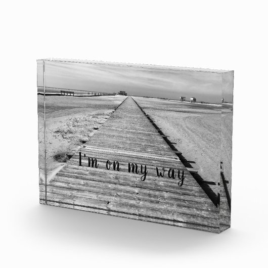 私は白黒のビーチへ行く フォトブロック (右)